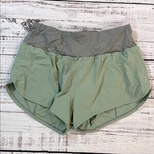 Green Women's Brief-Lined Moisture-Wicking Running Shorts size XL